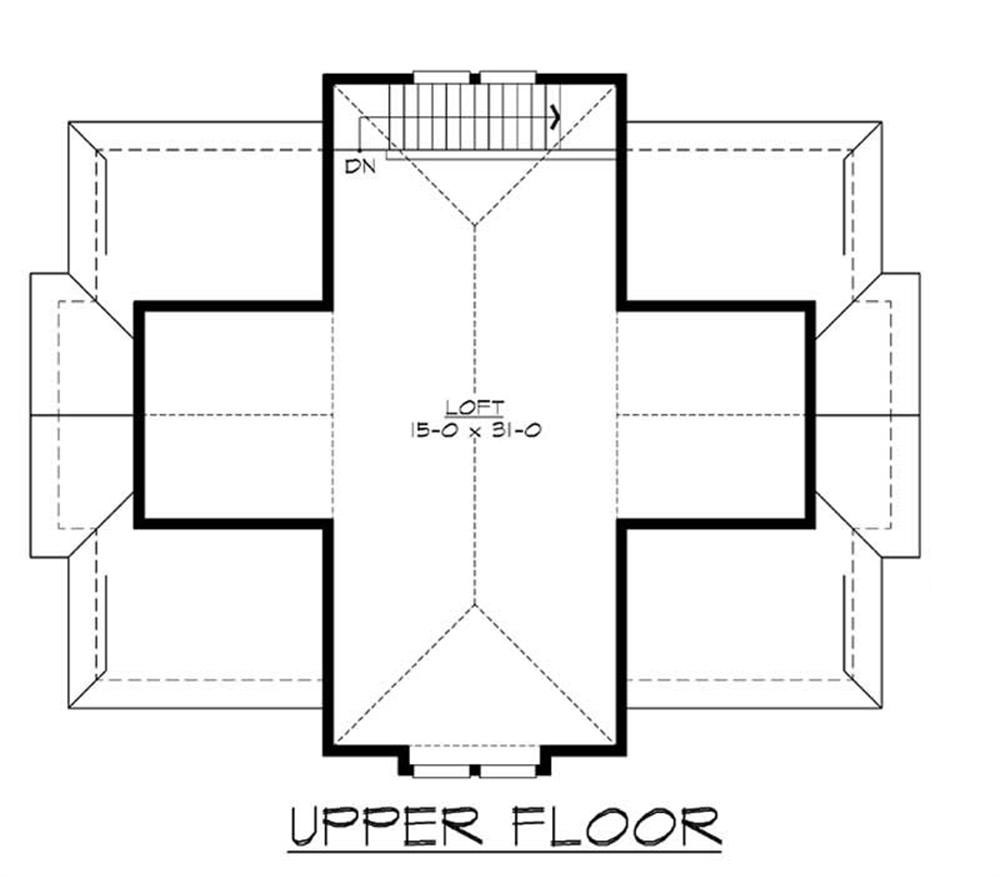Floor Plan Second Story of Garage w/Apartments Plan #115-1078
